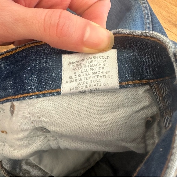 Re/Done Originals Mid Rise Straight Leg Jeans Medium Wash Size 27 Made in USA - Picture 8 of 13